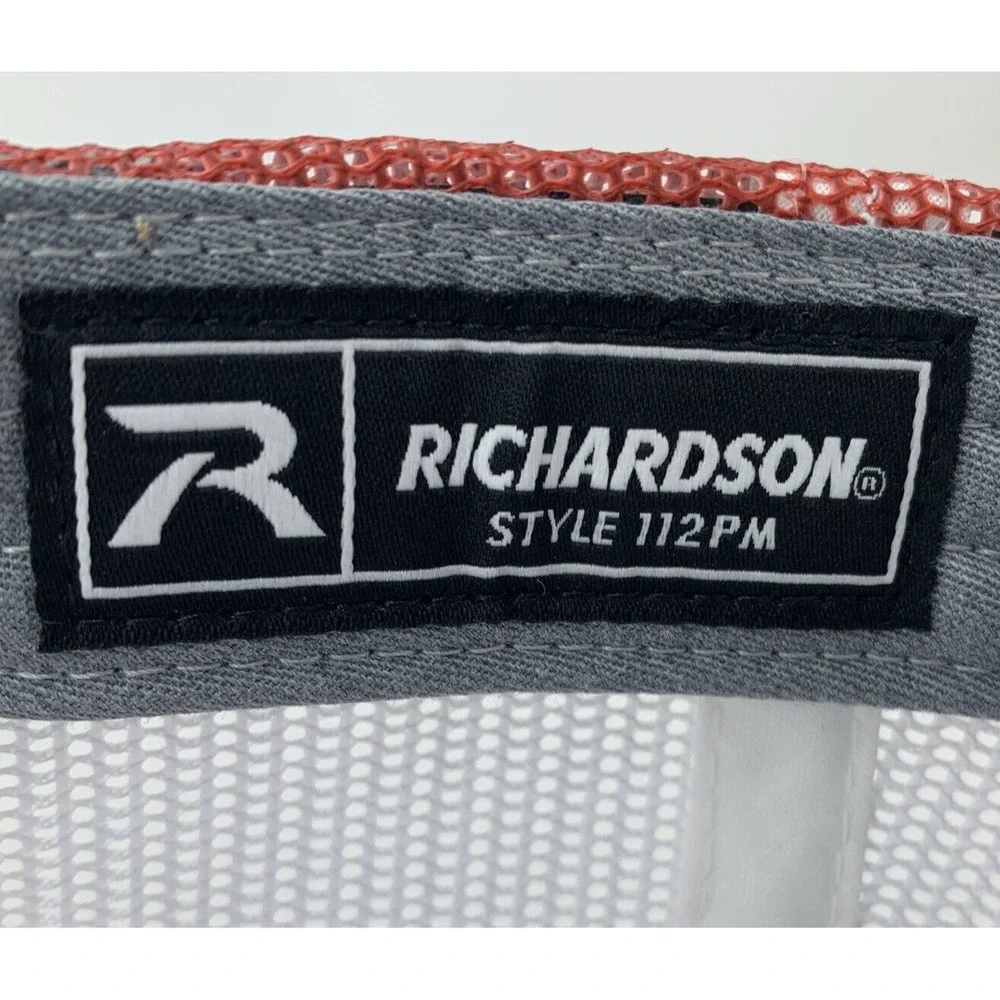 NC Motorsports Hat Flag Mesh Red White Blue Richardson 112PM Snap Trucker Cap